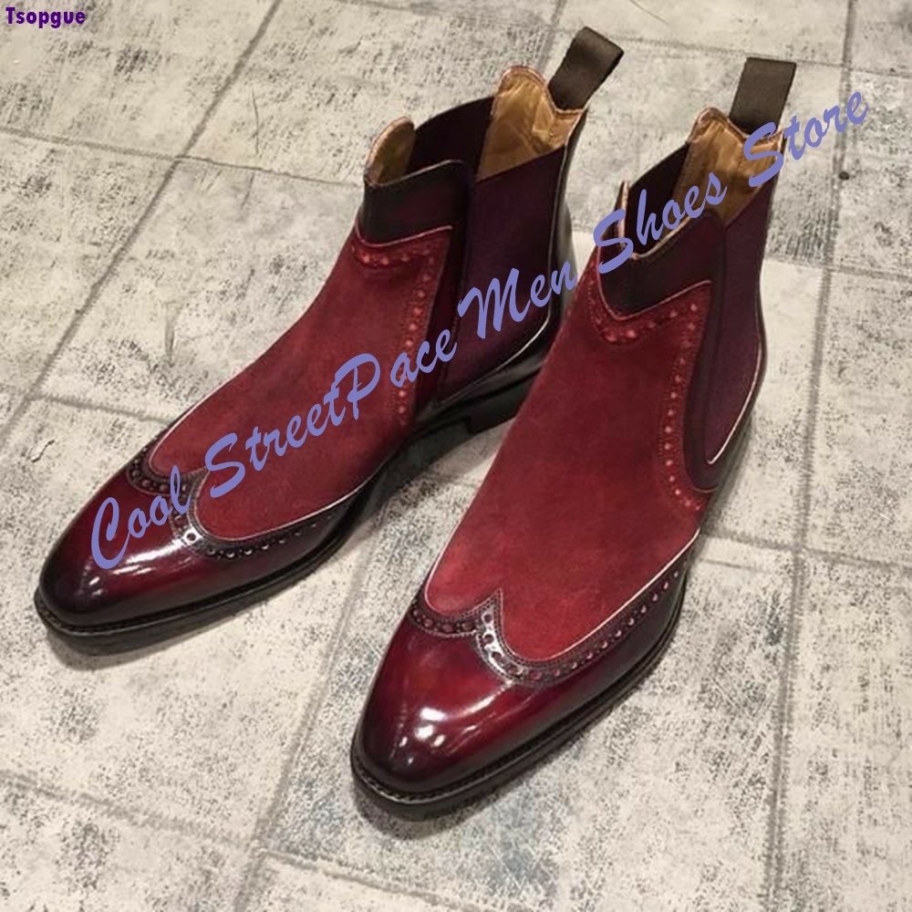 Men Vintage Red Two Tone Chels - Leather Shoe Polish review and price