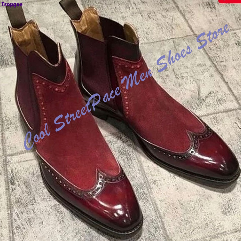 Men Vintage Red Two Tone Chels - Leather Shoe Polish review and price