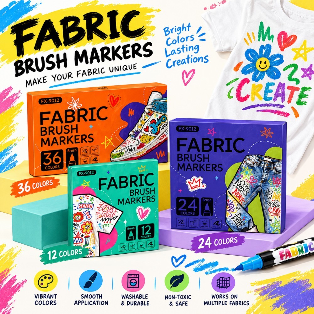 12/24/36 Colors Fabric Markers - Shoe Brush review and price